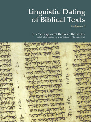 cover image of Linguistic Dating of Biblical Texts